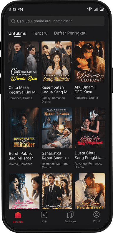 Tampilan aplikasi DramaHits